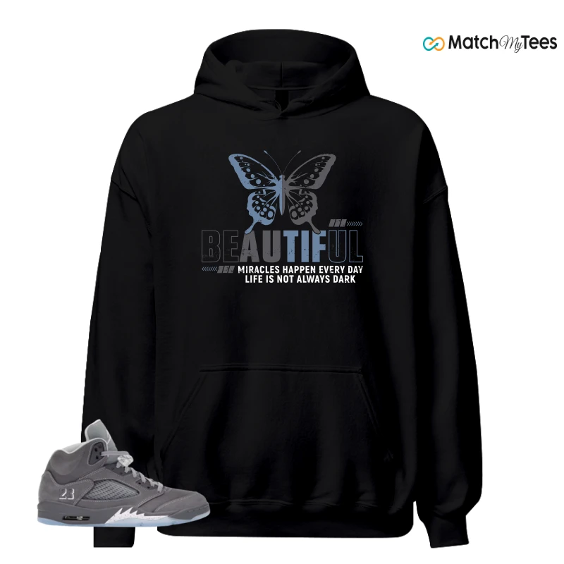 NIKE AIR JORDAN 5 WOLF GREY SNEAKER Matching Tees hoodie