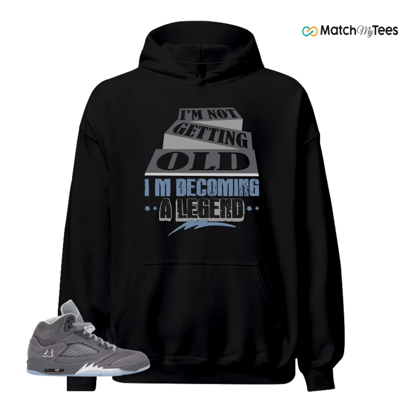 NIKE AIR JORDAN 5 WOLF GREY SNEAKER Matching Tees hoodie