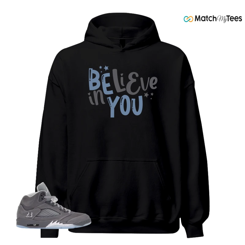 NIKE AIR JORDAN 5 WOLF GREY SNEAKER Matching Tees hoodie
