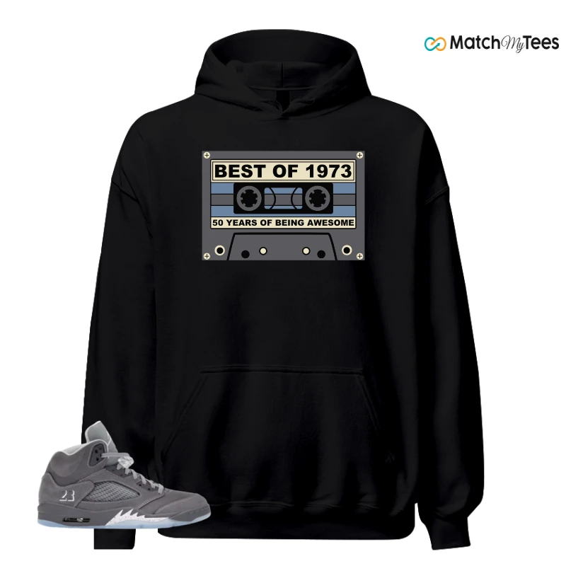 NIKE AIR JORDAN 5 WOLF GREY SNEAKER Matching Tees hoodie