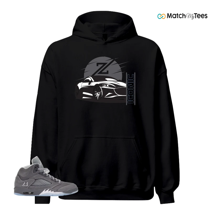 NIKE AIR JORDAN 5 WOLF GREY SNEAKER Matching Tees hoodie
