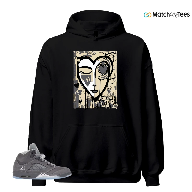 NIKE AIR JORDAN 5 WOLF GREY SNEAKER Matching Tees hoodie