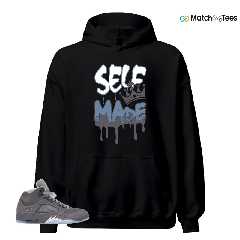 NIKE AIR JORDAN 5 WOLF GREY SNEAKER Matching Tees hoodie