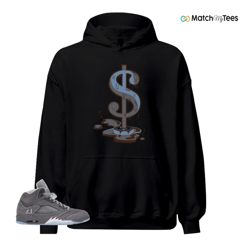 NIKE AIR JORDAN 5 WOLF GREY SNEAKER Matching Tees hoodie
