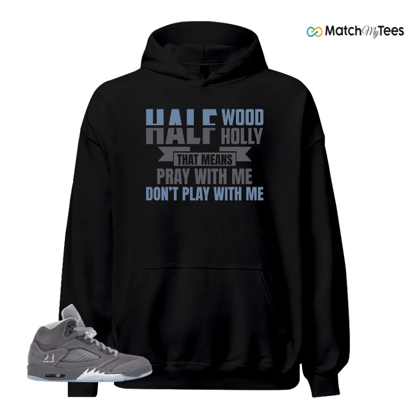 NIKE AIR JORDAN 5 WOLF GREY SNEAKER Matching Tees hoodie