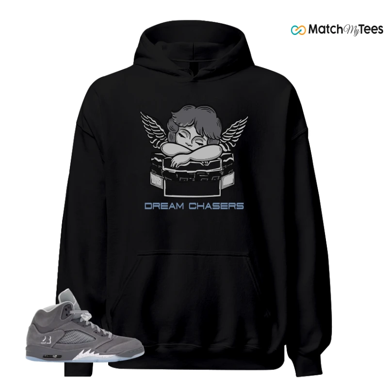 NIKE AIR JORDAN 5 WOLF GREY SNEAKER Matching Tees hoodie