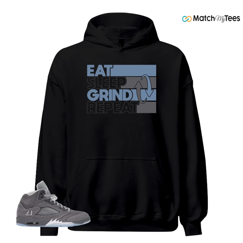 NIKE AIR JORDAN 5 WOLF GREY SNEAKER Matching Tees hoodie