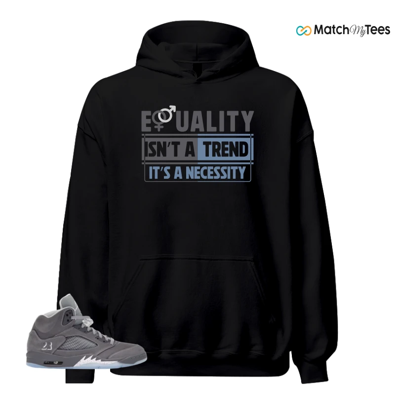 NIKE AIR JORDAN 5 WOLF GREY SNEAKER Matching Tees hoodie