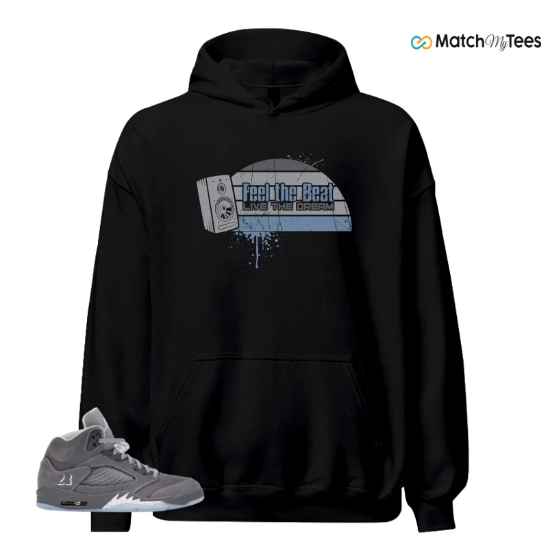 NIKE AIR JORDAN 5 WOLF GREY SNEAKER Matching Tees hoodie