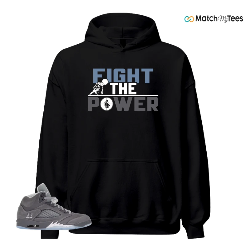 NIKE AIR JORDAN 5 WOLF GREY SNEAKER Matching Tees hoodie