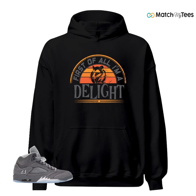 NIKE AIR JORDAN 5 WOLF GREY SNEAKER Matching Tees hoodie