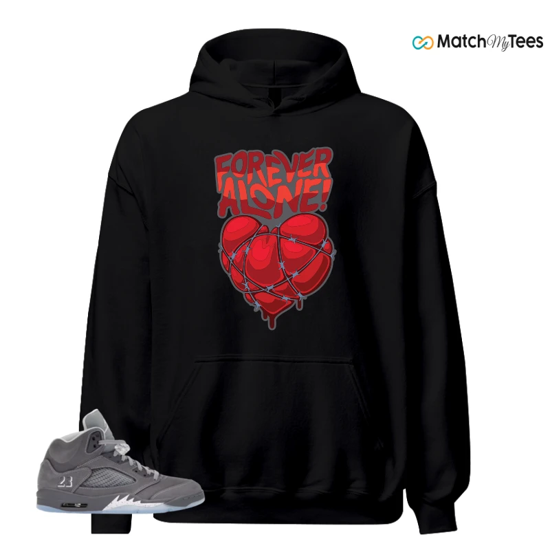 NIKE AIR JORDAN 5 WOLF GREY SNEAKER Matching Tees hoodie