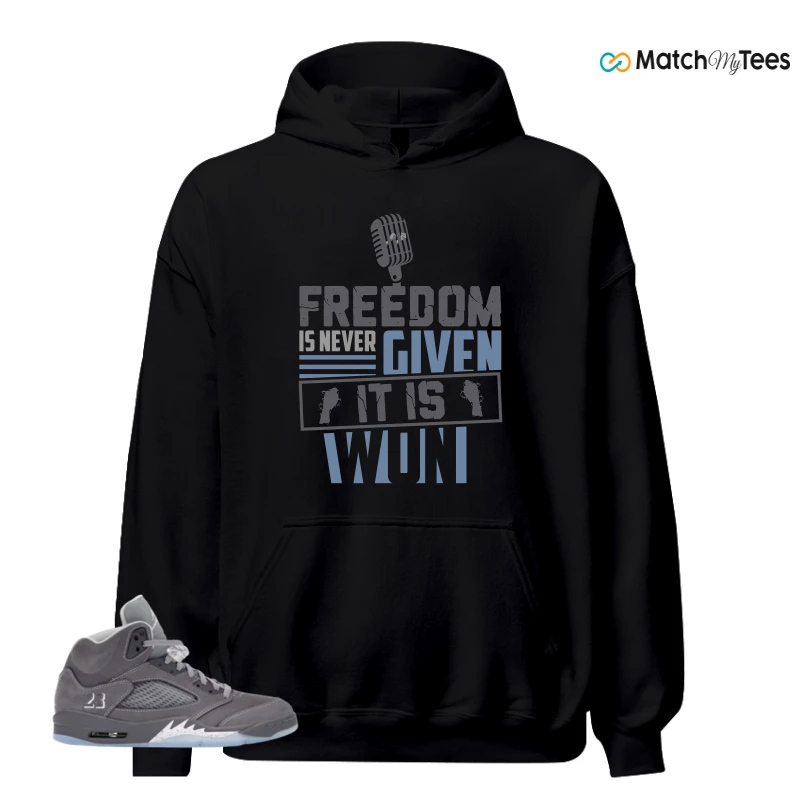 NIKE AIR JORDAN 5 WOLF GREY SNEAKER Matching Tees hoodie