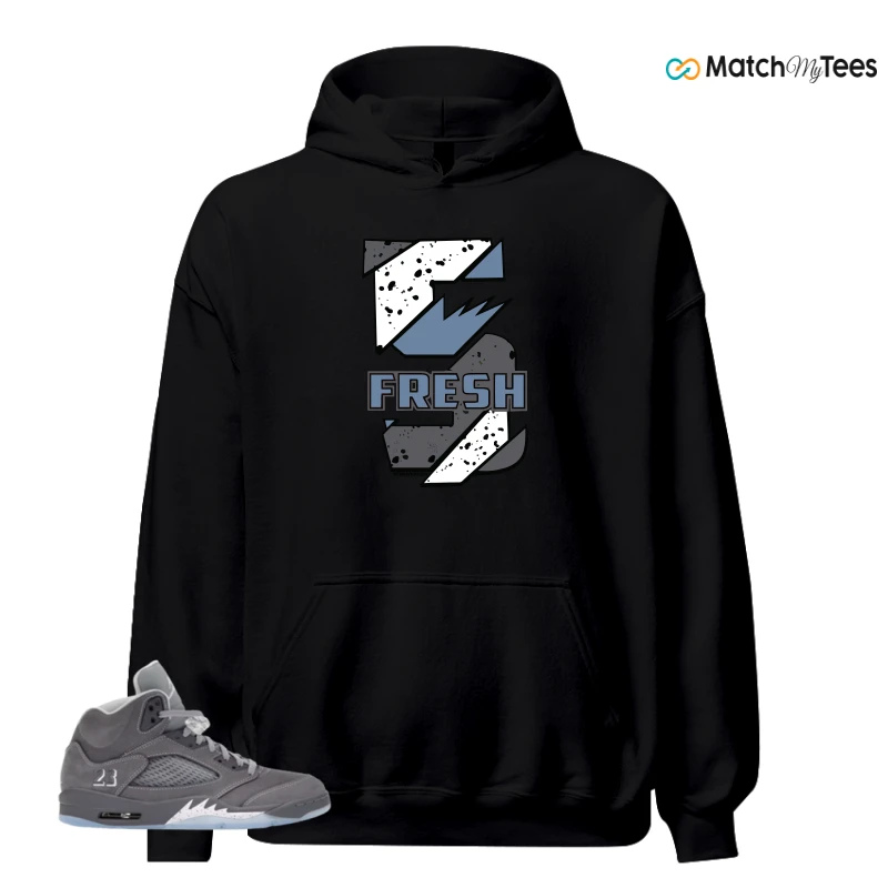 NIKE AIR JORDAN 5 WOLF GREY SNEAKER Matching Tees hoodie