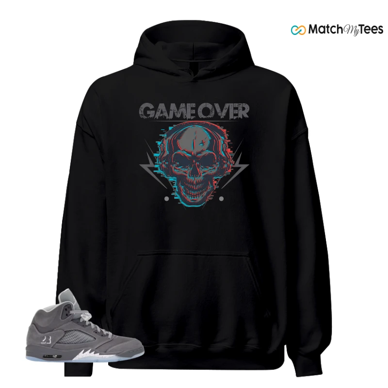 NIKE AIR JORDAN 5 WOLF GREY SNEAKER Matching Tees hoodie