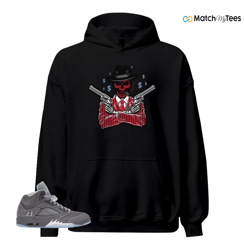 NIKE AIR JORDAN 5 WOLF GREY SNEAKER Matching Tees hoodie
