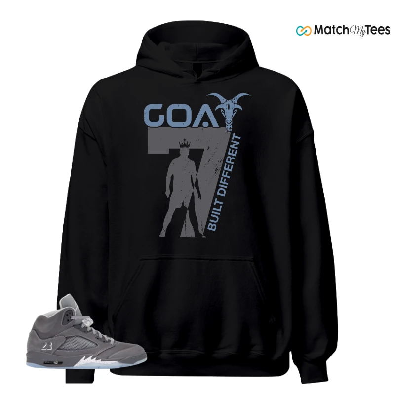 NIKE AIR JORDAN 5 WOLF GREY SNEAKER Matching Tees hoodie
