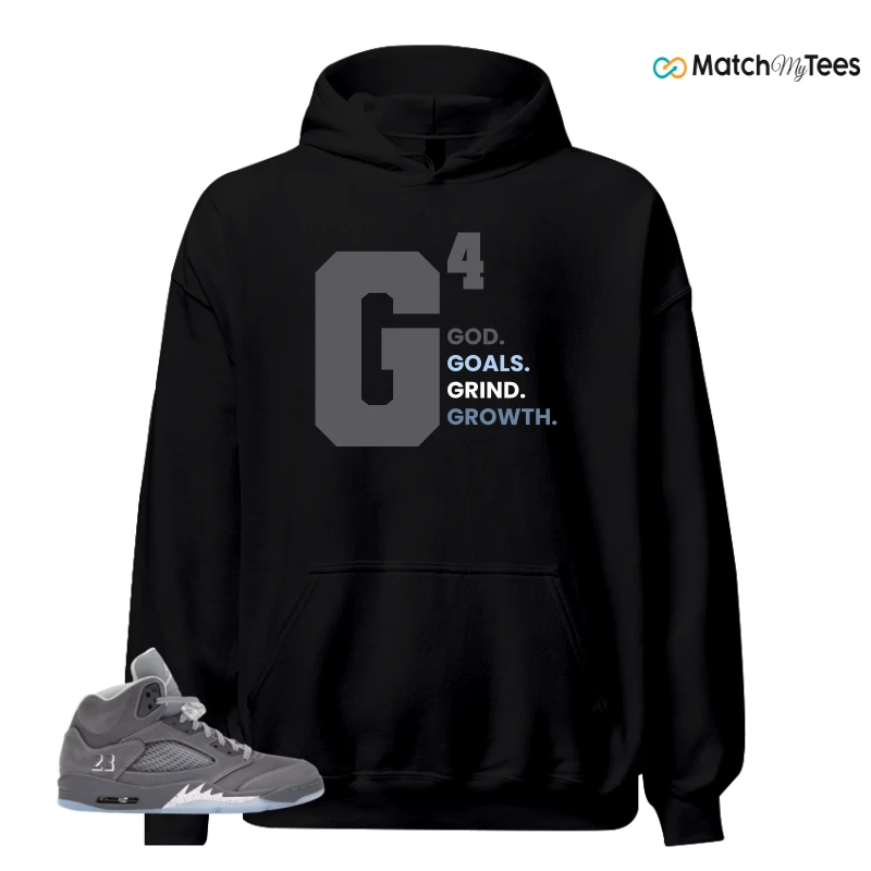 NIKE AIR JORDAN 5 WOLF GREY SNEAKER Matching Tees hoodie