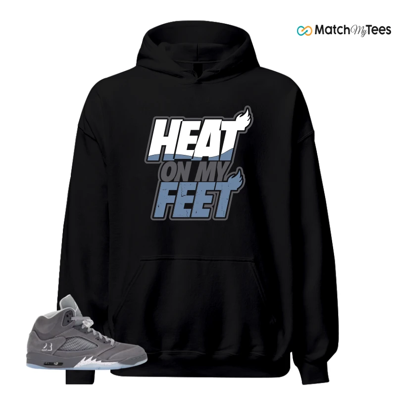 NIKE AIR JORDAN 5 WOLF GREY SNEAKER Matching Tees hoodie
