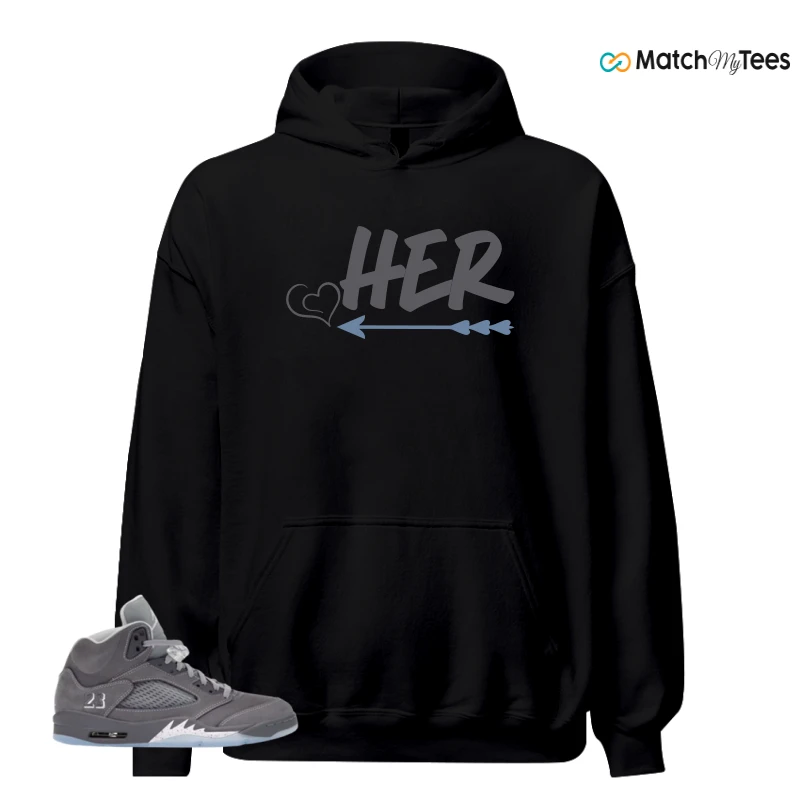 NIKE AIR JORDAN 5 WOLF GREY SNEAKER Matching Tees hoodie