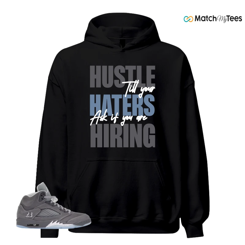 NIKE AIR JORDAN 5 WOLF GREY SNEAKER Matching Tees hoodie