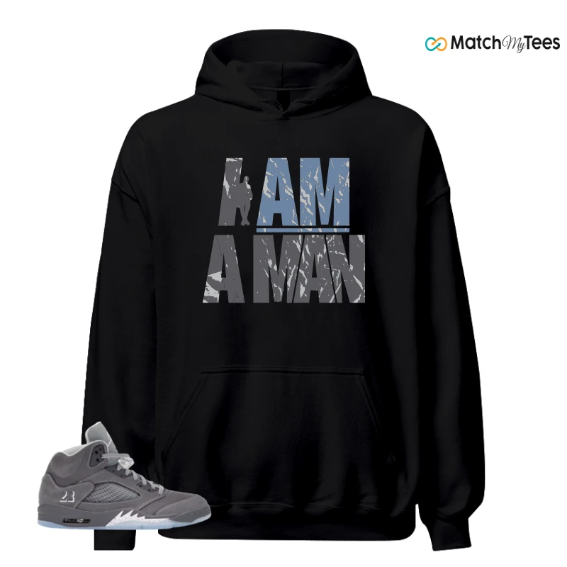 NIKE AIR JORDAN 5 WOLF GREY SNEAKER Matching Tees hoodie