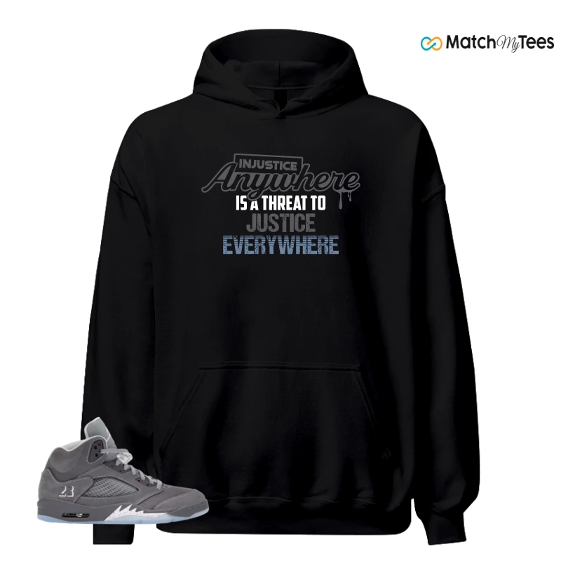 NIKE AIR JORDAN 5 WOLF GREY SNEAKER Matching Tees hoodie