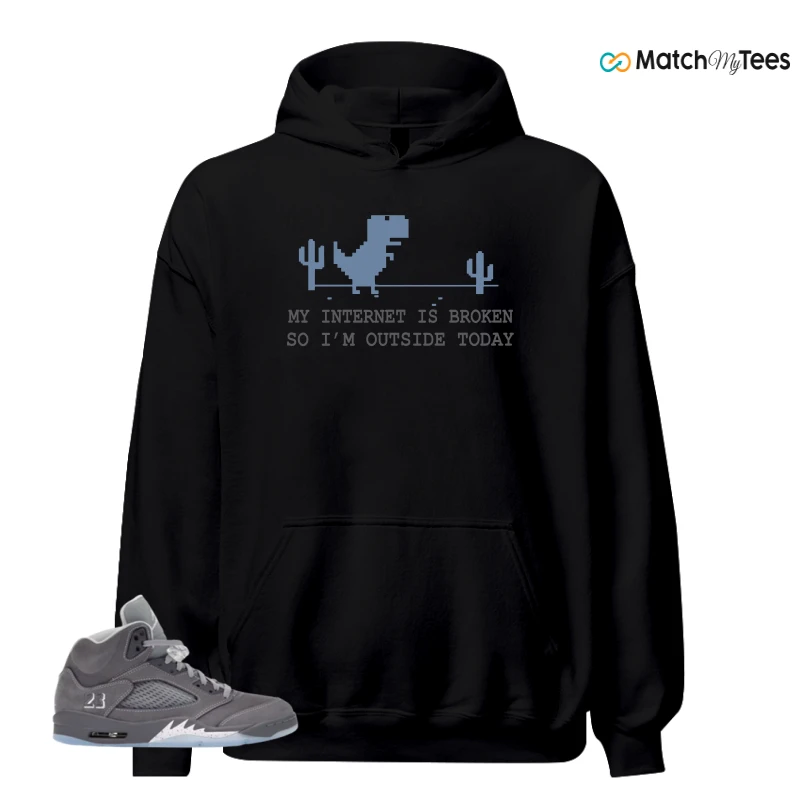 NIKE AIR JORDAN 5 WOLF GREY SNEAKER Matching Tees hoodie
