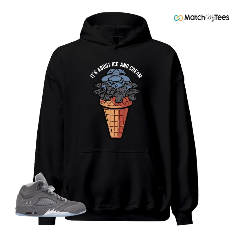 NIKE AIR JORDAN 5 WOLF GREY SNEAKER Matching Tees hoodie