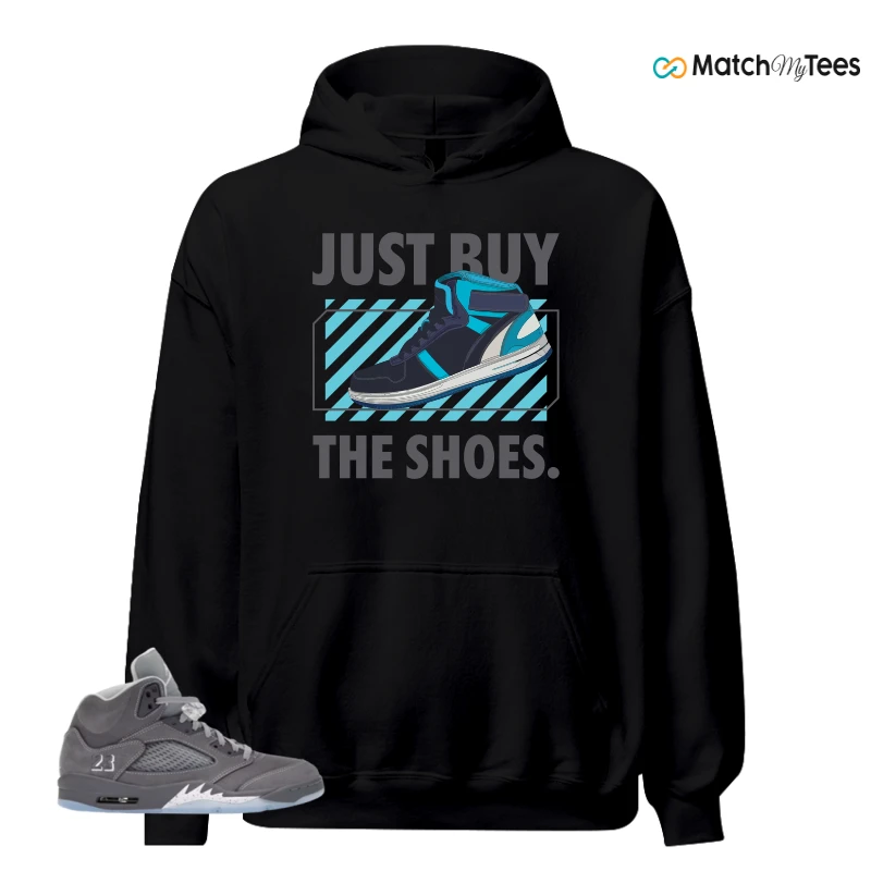 NIKE AIR JORDAN 5 WOLF GREY SNEAKER Matching Tees hoodie