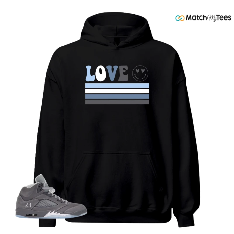 NIKE AIR JORDAN 5 WOLF GREY SNEAKER Matching Tees hoodie