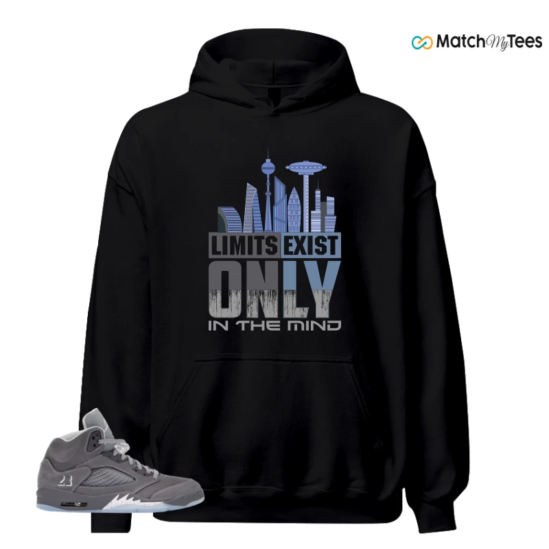 NIKE AIR JORDAN 5 WOLF GREY SNEAKER Matching Tees hoodie