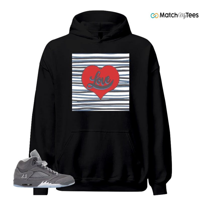 NIKE AIR JORDAN 5 WOLF GREY SNEAKER Matching Tees hoodie