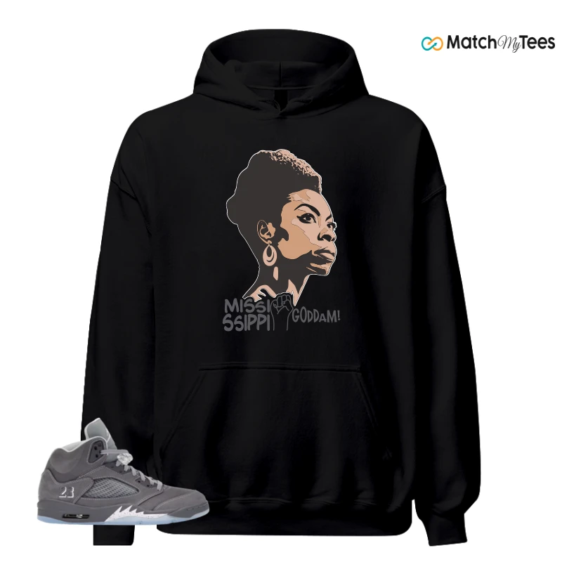 NIKE AIR JORDAN 5 WOLF GREY SNEAKER Matching Tees hoodie