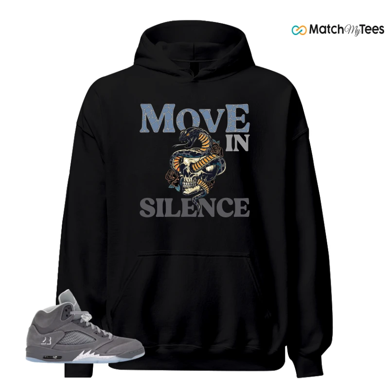 NIKE AIR JORDAN 5 WOLF GREY SNEAKER Matching Tees hoodie