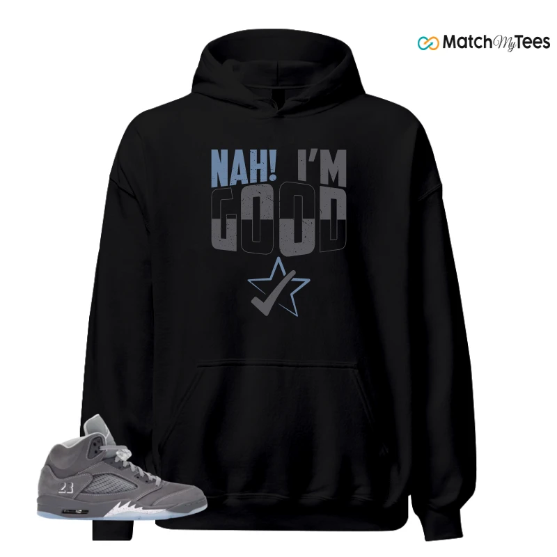 NIKE AIR JORDAN 5 WOLF GREY SNEAKER Matching Tees hoodie