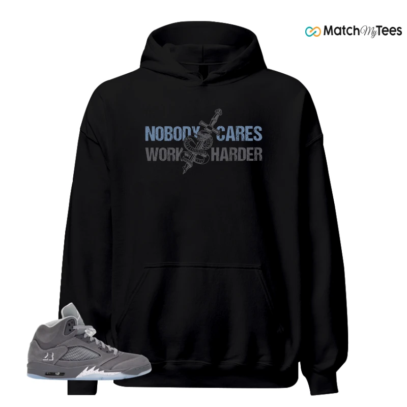 NIKE AIR JORDAN 5 WOLF GREY SNEAKER Matching Tees hoodie