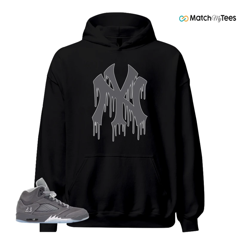 NIKE AIR JORDAN 5 WOLF GREY SNEAKER Matching Tees hoodie