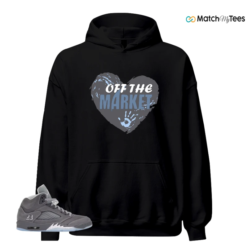 NIKE AIR JORDAN 5 WOLF GREY SNEAKER Matching Tees hoodie