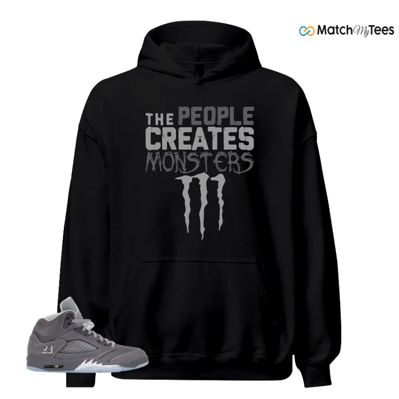NIKE AIR JORDAN 5 WOLF GREY SNEAKER Matching Tees hoodie