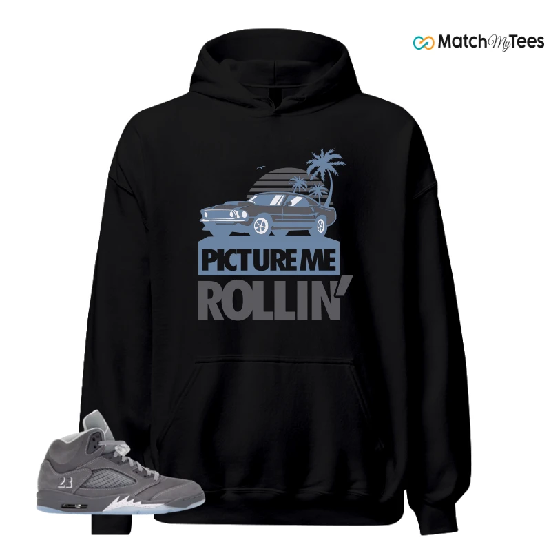 NIKE AIR JORDAN 5 WOLF GREY SNEAKER Matching Tees hoodie