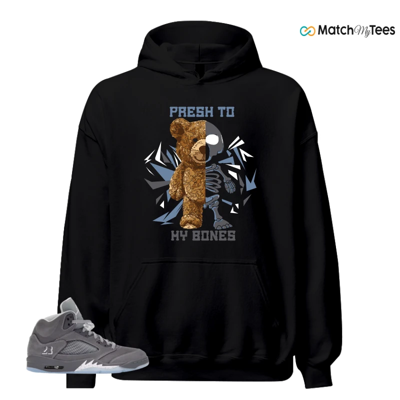 NIKE AIR JORDAN 5 WOLF GREY SNEAKER Matching Tees hoodie