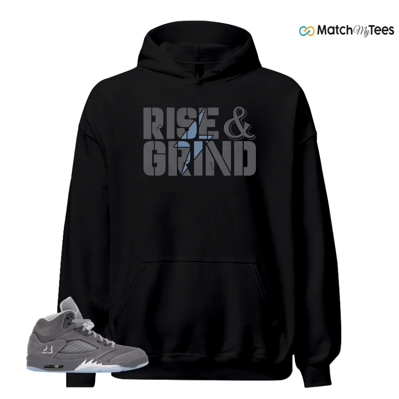 NIKE AIR JORDAN 5 WOLF GREY SNEAKER Matching Tees hoodie