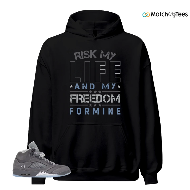NIKE AIR JORDAN 5 WOLF GREY SNEAKER Matching Tees hoodie