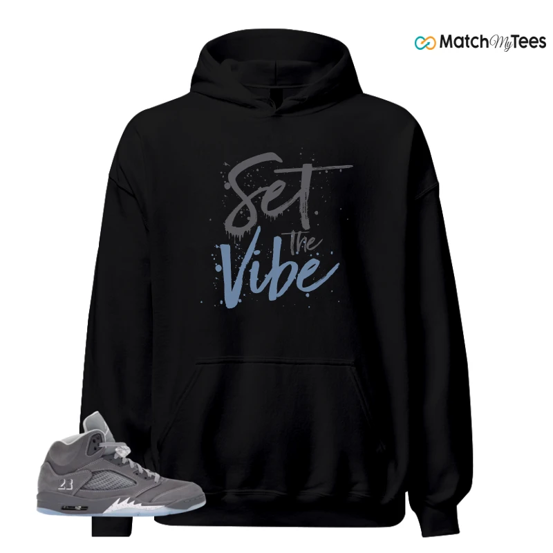 NIKE AIR JORDAN 5 WOLF GREY SNEAKER Matching Tees hoodie