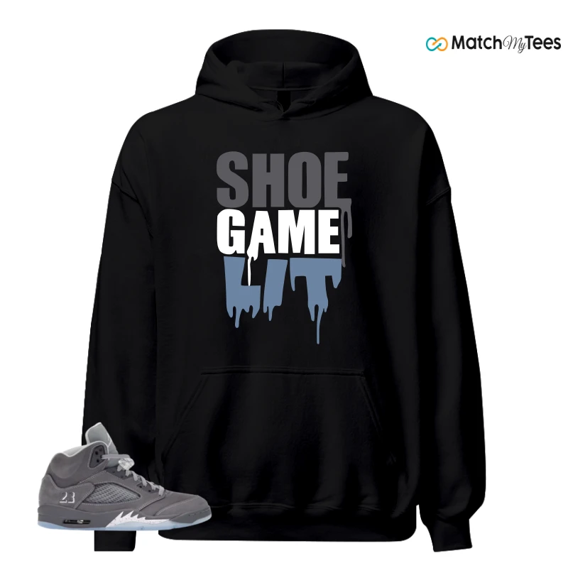 NIKE AIR JORDAN 5 WOLF GREY SNEAKER Matching Tees hoodie