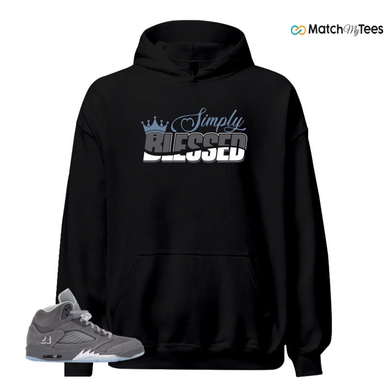 NIKE AIR JORDAN 5 WOLF GREY SNEAKER Matching Tees hoodie