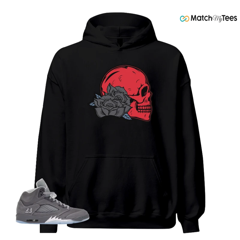 NIKE AIR JORDAN 5 WOLF GREY SNEAKER Matching Tees hoodie