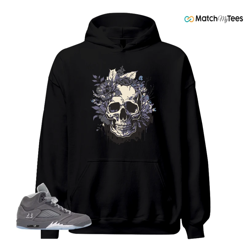 NIKE AIR JORDAN 5 WOLF GREY SNEAKER Matching Tees hoodie