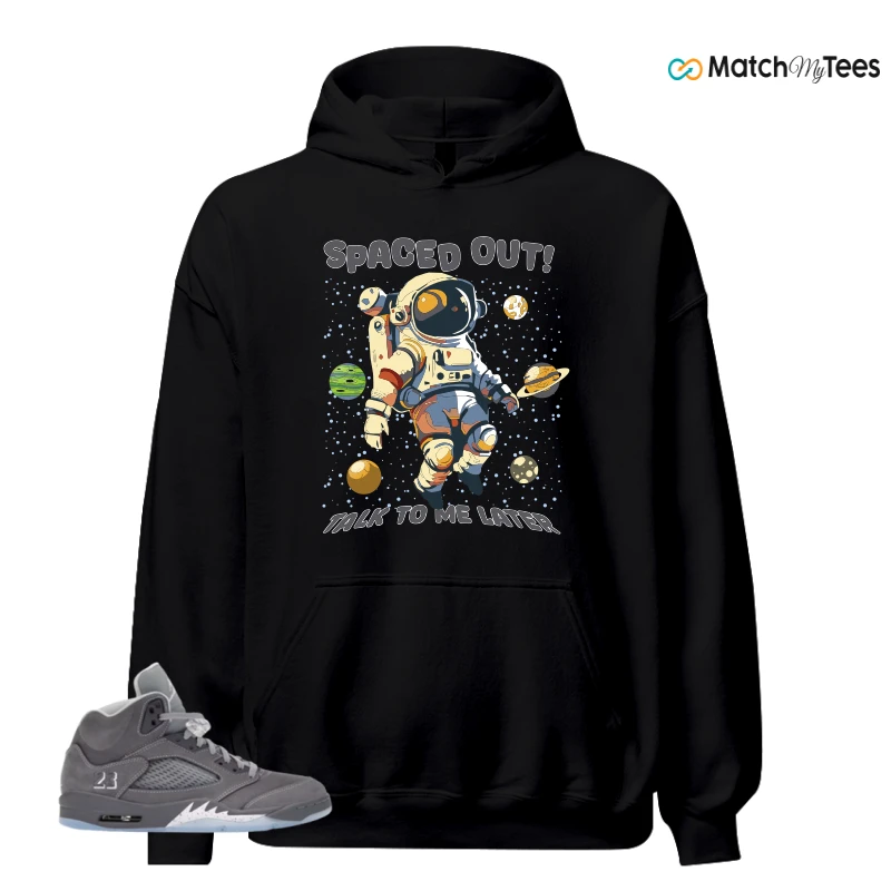 NIKE AIR JORDAN 5 WOLF GREY SNEAKER Matching Tees hoodie